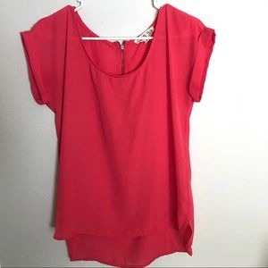 Pink Rose top - coral color